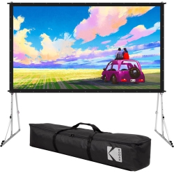 KODAK 120" Dual Portable Projector Screen With Stand And Carry Case