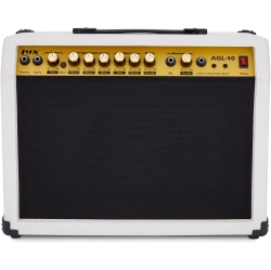 LYXPRO 40 Watt Electric Guitar Amplifier With Built-In Speaker - In White
