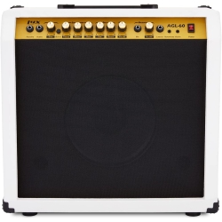 LYXPRO 60 Watt Electric Guitar Amplifier With Built-In Speaker - In White
