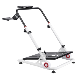 BOOST INDUSTRIES Sws-07 Premium Foldable Height Adjustable Racing Steering Wheel Stand for Gamers (Includes Gearshift Mount) - Supports Fanatec