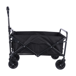 AXGEAR Collapsible Outdoor Foldable Wagon Universal Wheel Adjustable Handle Cart