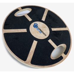 LONGEVITY FITNESS CO Longevity Wood Wobble Balance Board 16 X 16 X 3 Inches In Black