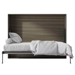 TRUE CONTEMPORARY Heidi Ii Horizontal Murphy Wall Pull Down Bed (Queen) In Brown