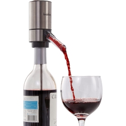 IVATION Wine Aerator And Dispenser Spout, Stainless Steel Electric Wine Pourer And Stopper