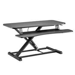 SPEEDEX Gas Spring Height Adjustable Sit-Stand Desk Converter With Keyboard Tray for Monitor, Computer And Laptop