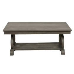 LEXICON Toulon Wood Coffee Table In Distressed Dark Oak