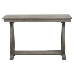 LEXICON Toulon Wood Console Table In Distressed Dark Oak