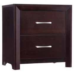 LEXICON Edina 2-Drawers Contemporary Wood Nightstand In Espresso