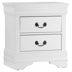 LEXICON Mayville Traditional 2-Drawer Wood Nightstand In In White