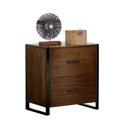 PEMBERLY ROW Metal File Cabinet In Walnut And In Black