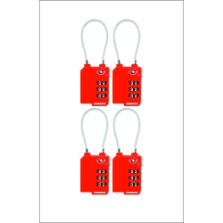 INEWTECK 3 Digit Tsa Security Combination Lock, for Luggage, Suitcases, Bags In Orange