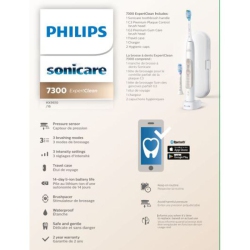 PHLIPS Philips Sonicare 7300 |Expertclean 7300 - Rechargeable Electric Toothbrush - With Gold - Hx9610/16 - New In White