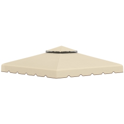 OUTSUNNY 9.8' X 9.8' Gazebo Replacement Canopy, Gazebo Top Cover With Double Vented Roof for Garden Patio Outdoor (Top Only) In Beige