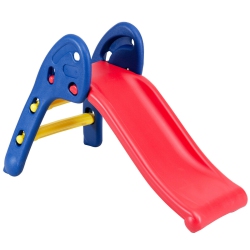 GYMAX 2 Step Children Folding Slide Plastic Fun Toy Up-Down for Kids Indoor & Outdoor