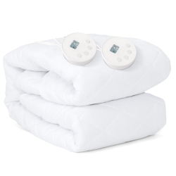 GYMAX Queen Size Electric Heated Mattress Cover Pad W/ 8 Hours Auto Off