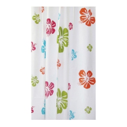 ITY INTERNATIONAL - Peva Shower Curtain, 71" X 71", Flower Pattern
