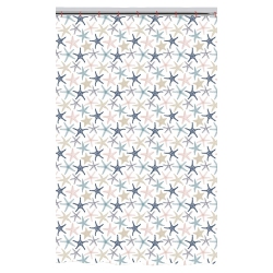 ITY INTERNATIONAL - Polyester Shower Curtain, 71" X 71", Starfish Pattern