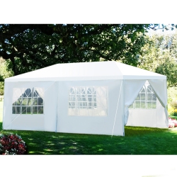 GYMAX 10'x20' Heavy Duty Canopy Party Gazebo Cater Event Wedding Tentw/side Walls