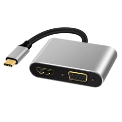 SUPERSHIELD USB Type C to 4K HDMI Adapter Compatible Type C to VGA Adapter Type C Hub for Laptop Macbook Pro Air Dell Monitor Projector Converter