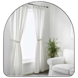 Hubba Arched 34" x 36" Wall Mirror - Metallic Titanium