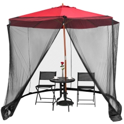 GYMAX 9/10Ft Umbrella Table Screen Cover Mosquito Bug Insect Net Outdoor Patio Netting