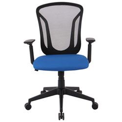 Brassex Amal High-Back Mesh Task Chair - Blue