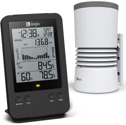 LOGIA Weather Station 3-In-1 Rain Gauge And Lcd Display With Built-In Hygro-Thermo Sensor