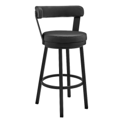 ARMEN LIVING Bryant 30 In Bar Height Swivel Bar Stool In And In Black