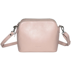 CLUB ROCHELIER Leather Double Zipper Crossbody Blush In Multicolor