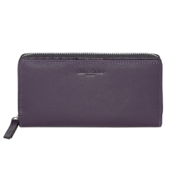 CLUB ROCHELIER Zip Around Clutch Wallet With Tab, Plum In Multicolor