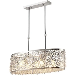 AVAMALIS A|M Lighting Franco 6-Lights Modern Pendant Light Fixtures, Modern Chandelier Light Fixture