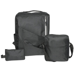 CLUB ROCHELIER Backpack 3 Piece Set In Black