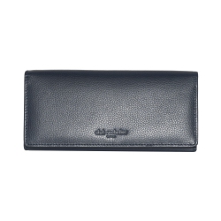 CLUB ROCHELIER Ladies Leather Clutch Wallet With Gusset In Navy