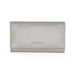 CLUB ROCHELIER Ladies Medium Leather Clutch Taupe In Multicolor