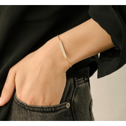 CALLURA Goldtone Clear Classic Austrian Crystal Crystal Bar Bracelet - On Holiday Card In Multicolor