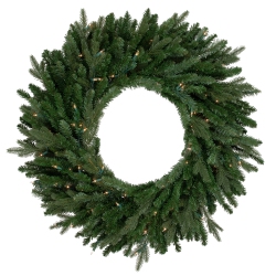 NORTHLIGHT Real Touch Pre-Lit Grande Spruce Artificial Christmas Wreath - 48" - Clear Lights