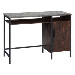 SAUDER Market Commons Engineered Wood And Metal Desk In Rich Walnut