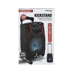 SOUNDLOGIC XT Kickstand 1200W Karaoke Bluetooth Speaker W/led Lights & Wired Mic