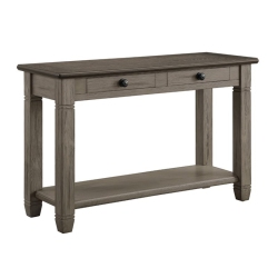 LEXICON Granby Wood 2 Drawer Console Table In Antique In Gray