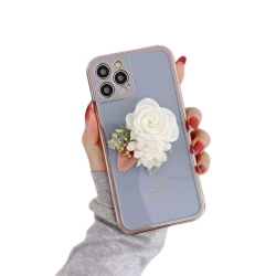 SUPERSHIELD for Apple Iphone Xr Flower Case Shockproof Tough Heavy Duty Stylish Back Cover (Purple)