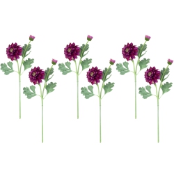 NORTHLIGHT Real Touch Mulberry Dahlia Artificial Floral Sprays, Set Of 6 - 23" In Purple