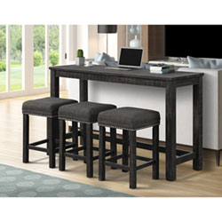 Liam Contemporary 4-Piece Formal Dining Set - Brown/Grey