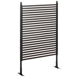 OUTSUNNY 5 Ft Outdoor Privacy Screen \w 2 Standing Ways for Hard & Soft Ground, Decorative Outdoor Divider, Metal Animal Barrier for Garden