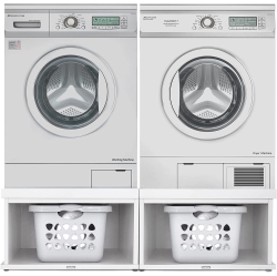 IVATION Wooden Laundry Pedestal for Washer & Dryer, Made to Fit All Machines (2 Pack)
