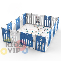 KIDSVIP Baby Playpen, Kids 20 Panel Foldable Activity Center Portable Play Yard Baby Gates Infant Safety Fence Enclosure for Indoor/ Outdoor W/