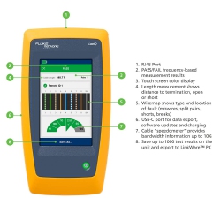 FLUKE NETWORKS Linkiq Cable+Network Tester, Liq-100