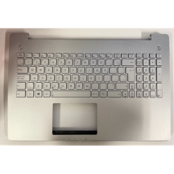 ASUS N550J N550Jv N550Jk Replacement Bilingual Backlit Keyboard And Palmrest In In Silver