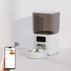 WENHOME Smart 5L Pet Feeder: HD Camera, 2-Way Voice, Wifi Enabled Cat Dog Feeder, Health Record, Record Sharing, Low Volume Alarm, Anti-Clogging