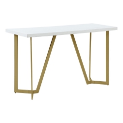 BEST QUALITY Wood Console Table With Gold Painted Legs In White