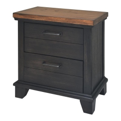 STEVE SILVER COMPANY Bear Creek Chocolate And Honey Wood Two-Drawer Nightstand In Brown